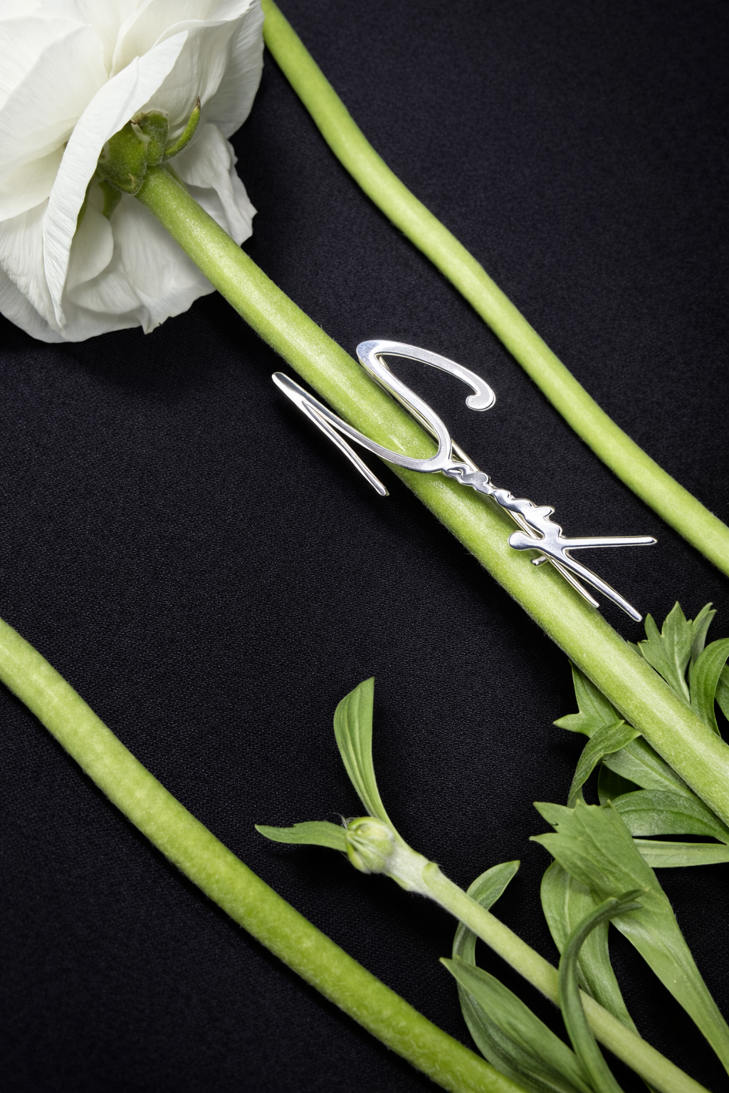 Scandal silver pin brooch