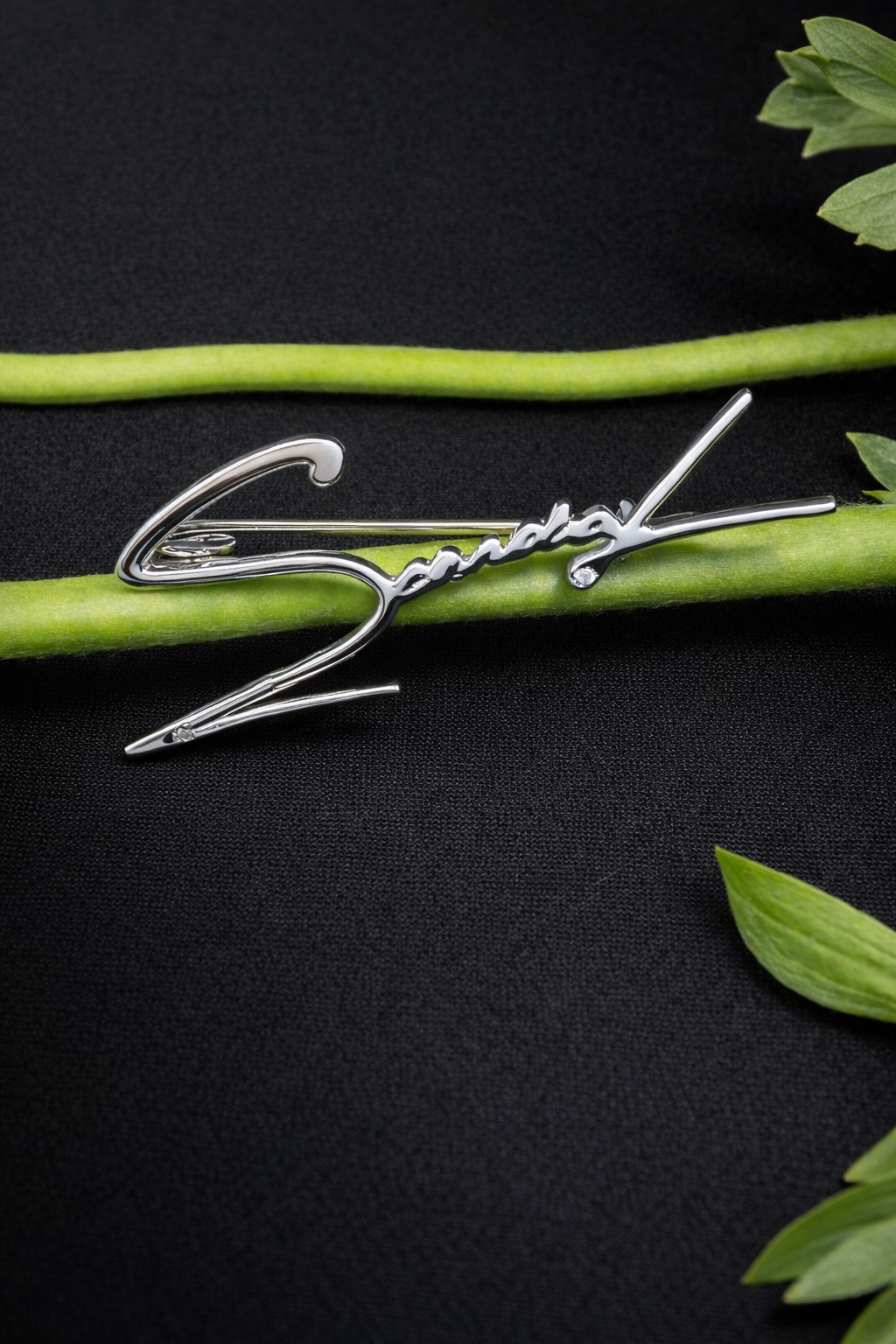 Scandal silver pin brooch