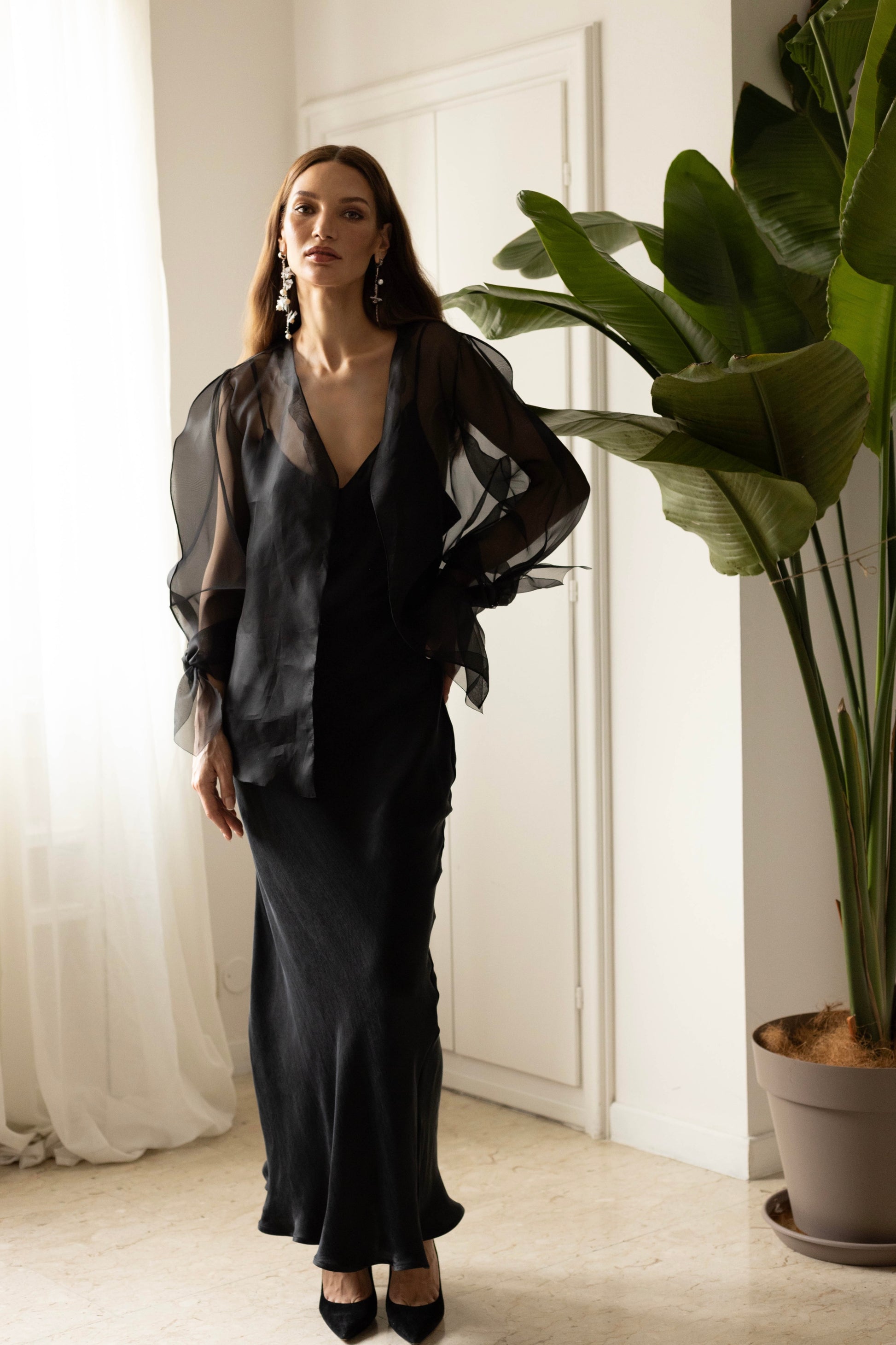 Soprabito in organza di seta